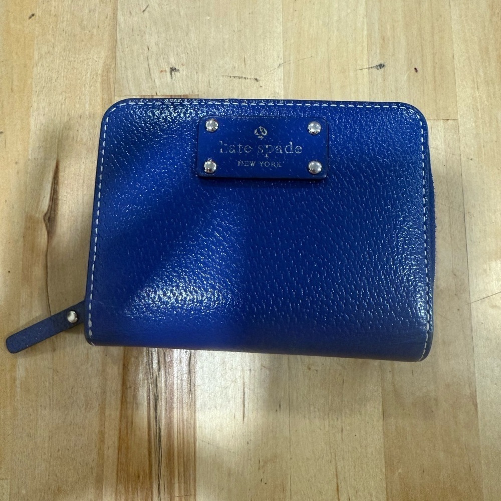 Kate Spade Blue and Beige Polka Dot Interior Bag